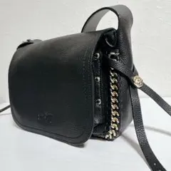 極美品 コーチ ペイトン ホイップラッシュ レザー ショルダーバッグ 黒 金