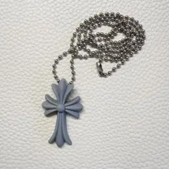 ラバーネックレス　シリコンネックレス　十字架　クロス　グレー