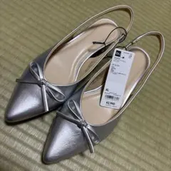 ジーユー　GU　ポインテッドトゥリボンバックベルトサンダル　XL　タグ付き