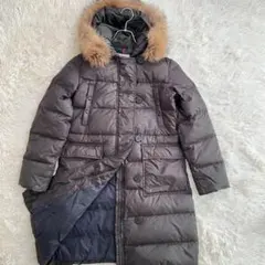 モンクレール メッシーナ　ロングダウン MONCLER - MONCLER メッシーナ ダウン ロング コート ファー サイズ 0