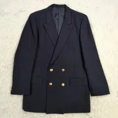 NEW YORKER 金ボタン ダブルブレストジャケット ウール 紺ブレ - メルカリ