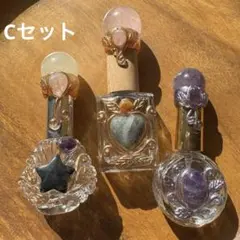 Cセット　置物　オブシディアン　アメジスト　ラブラドライト　3点　スプレー　香水