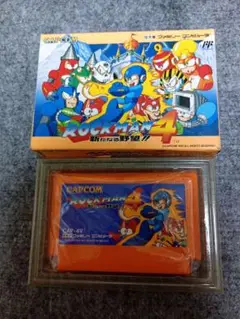 レア！レトロファミコンソフト！カプコン　ロックマン4　新たなる野望!!　箱付き！