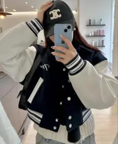 musee スタジャン ウール ボンバージャケット