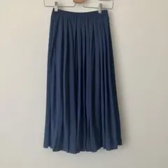 ユニクロ　UNIQLO ロングスカート　プリーツスカート　Sサイズ　ブルー系