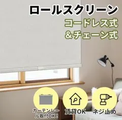 ロールスクリーン チェーン式 撥水・採光生地(幅:165cm 長さ:120cm)