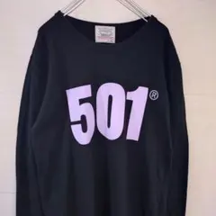 リーバイス　ロンT　501　ビッグロゴ　ブラック　L相当