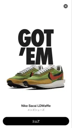 Deadstock sacai×Nike LDV Waffle Green正規品