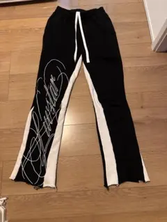 luvstar スウェットパンツ ブラック ホワイト Sサイズ フレアパンツ 