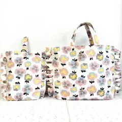 ハンドメイド】184_レッスンバッグ&上履き入れさくらんぼ2点SET - メルカリ
