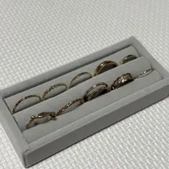 レディース リング 指輪 10点セット ゴールドカラー