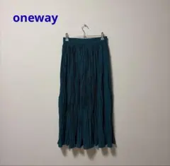 oneway ワッシャープリーツスカート・グリーンのサムネイル