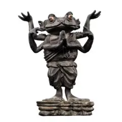 木製カエル彫刻 約15cm カエルの弥勒菩薩像 (木像カラー) - メルカリ