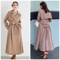 ステンカラーライトコート　rienda トレンチコート　リエンダ　ベージュ　s