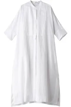 エブール ロンハーマン リュクスリネンストライプクレリックシャツワンピース