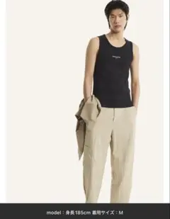 Maison Kitsuneリブタンクトップ アメスリ ネイビー メゾンキツネ