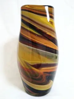 ガラス　花瓶　フラワーベース　　北欧　ミッドセンチュリー　マーブル