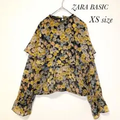ザラベーシック 花柄 長袖ブラウス シフォン素材 リゾート レディース XS