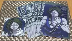 鬼滅の刃 オンラインくじ 鬼集結 ポストカード・缶バッジ お堂の鬼 10点セット