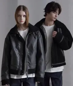 CLEL 4wayリバーシブルフェイクムートンジャケット