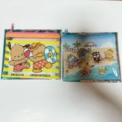 はぴだんぶい スシロー コラボ クリアポーチ あひるのペックル ポチャッコ