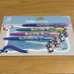 ダッフィー　アンド　フレンズ ボールペン　4本セット　黒　35周年