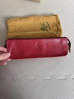 IL BISONTE 赤 レザー 筆箱