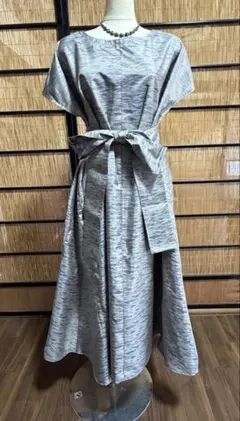大島紬　Aラインワンピース　シミあり　確認をお願いします
