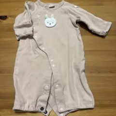 うさぎ　ロンパース 50-70 ピンク