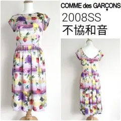 【極美品】コムデギャルソン 2008SS 不協和音　フラワープリント　ワンピース