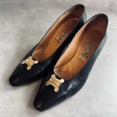 CELINE トリオンフ スリングバック ミュール ブラック - メルカリ