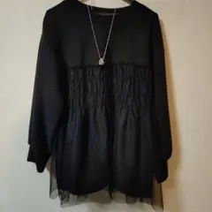 しまむら★VanillaStudio チュールレースづかいチュニック新品4L