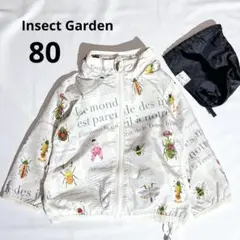 Insect Garden 80 ウインドブレーカー　昆虫　花柄　英字　S