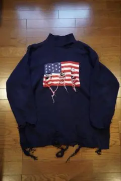 Liz Claiborneイギリス製☆星条旗☆grange Boro knit