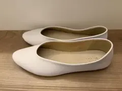 【値下げ!!!!】LEPSIM ホワイト フラットシューズ