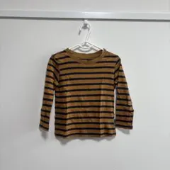 ELFINDOLL CLASSIC Tシャツ 100cm 茶色と紺のストライプ