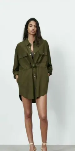 ZARA★フルイドシャツジャケット羽織薄手