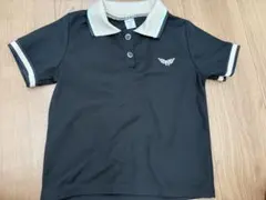 SHEIN 黒 ポロシャツ ベージュ襟