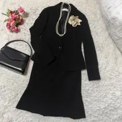 anysis エニィシス　スーツ　テーラードジャケット　スカート　L ブラック