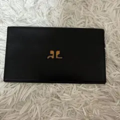 クレージュブラックレザー長財布 ロゴ入りのサムネイル