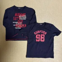 美品COMME CA ISM可愛い長袖&半袖Tシャツ130