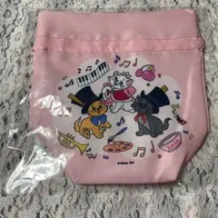 巾着ポーチ　おしゃれキャット