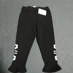 CROISSANCE BEBE キッズ スパッツ レギンス パンツ 花柄 黒