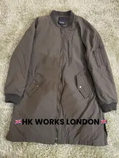 HK WORKS LONDON MA-1ロングジャケット/カーキ/ M