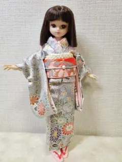 ✴︎560 リカちゃん着物 正絹振袖 金蘭帯セット - メルカリ