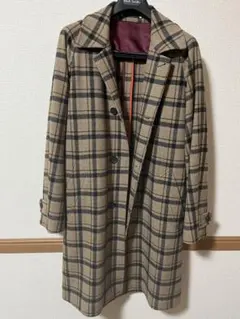 Paul Smith チェスターコート チェック柄 ベージュ系