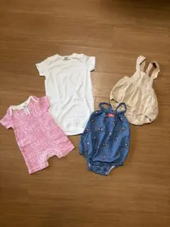 【美品夏セット】baby GAP Xgirl等 新生児用 ロンパース