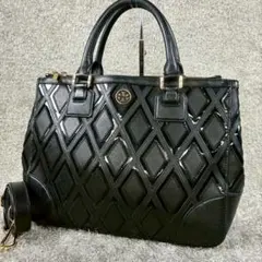 ✨希少✨トリーバーチ ロビンソン パッチワーク 2way トートバッグ 黒 ✨希少✨トリーバーチ ロビンソン パッチワーク 2way トートバッグ 黒