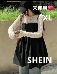 未使用♥️SHEIN　DAZY　キャミソールワンピース　XL　黒
