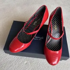 【未使用】アニエスベー 赤いストラップ付きハイヒール L